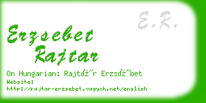 erzsebet rajtar business card